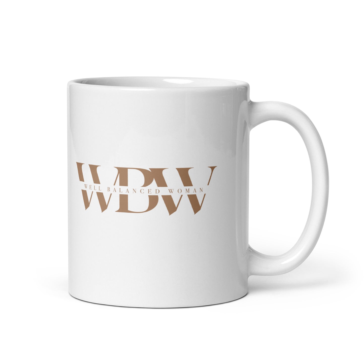 WBW White glossy mug