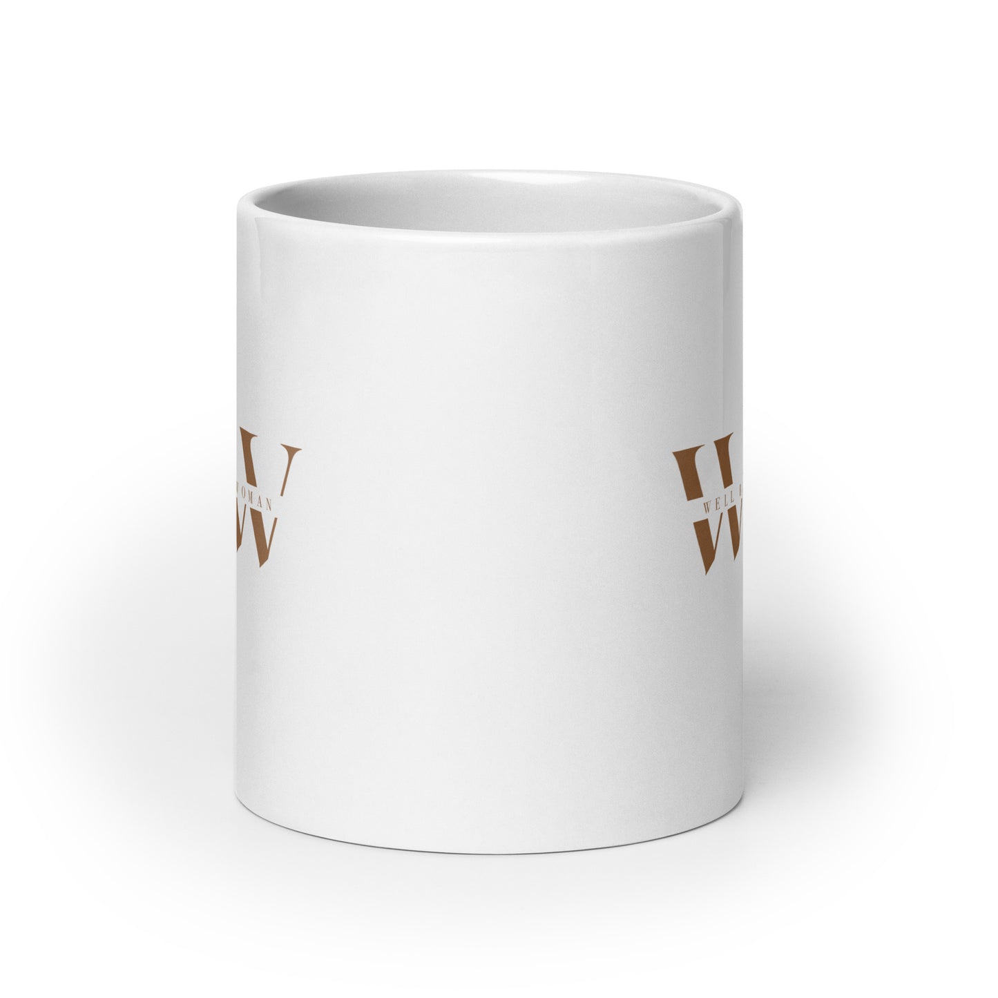 WBW White glossy mug