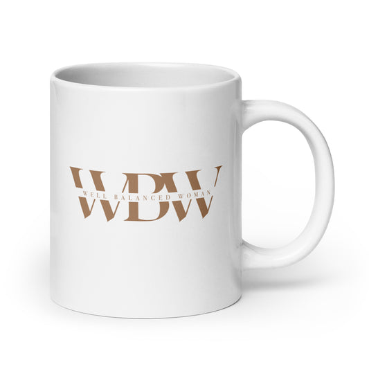 WBW White glossy mug